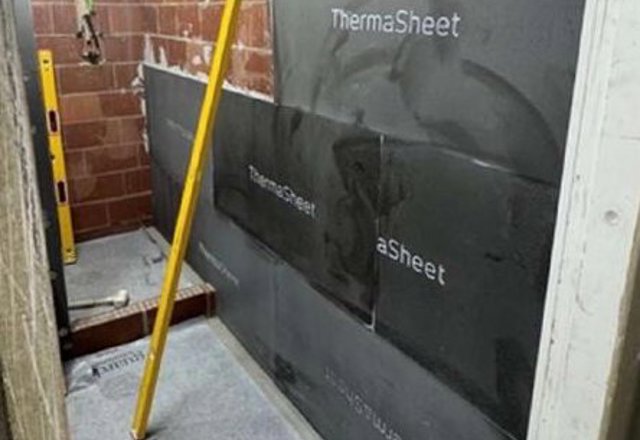 Boards installed to a masonry wall
